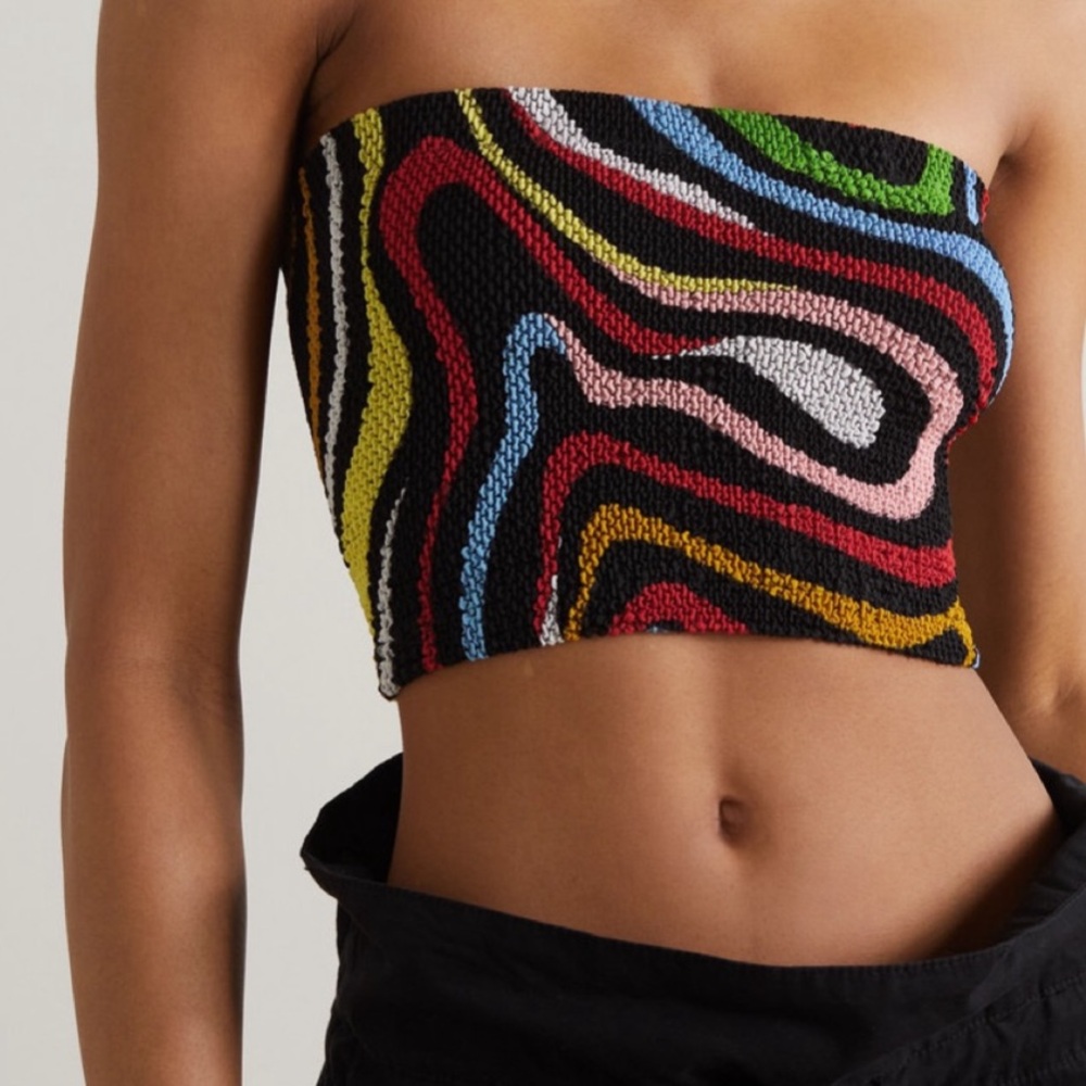 Emilio Pucci Marmo Printed Crop Top sz M